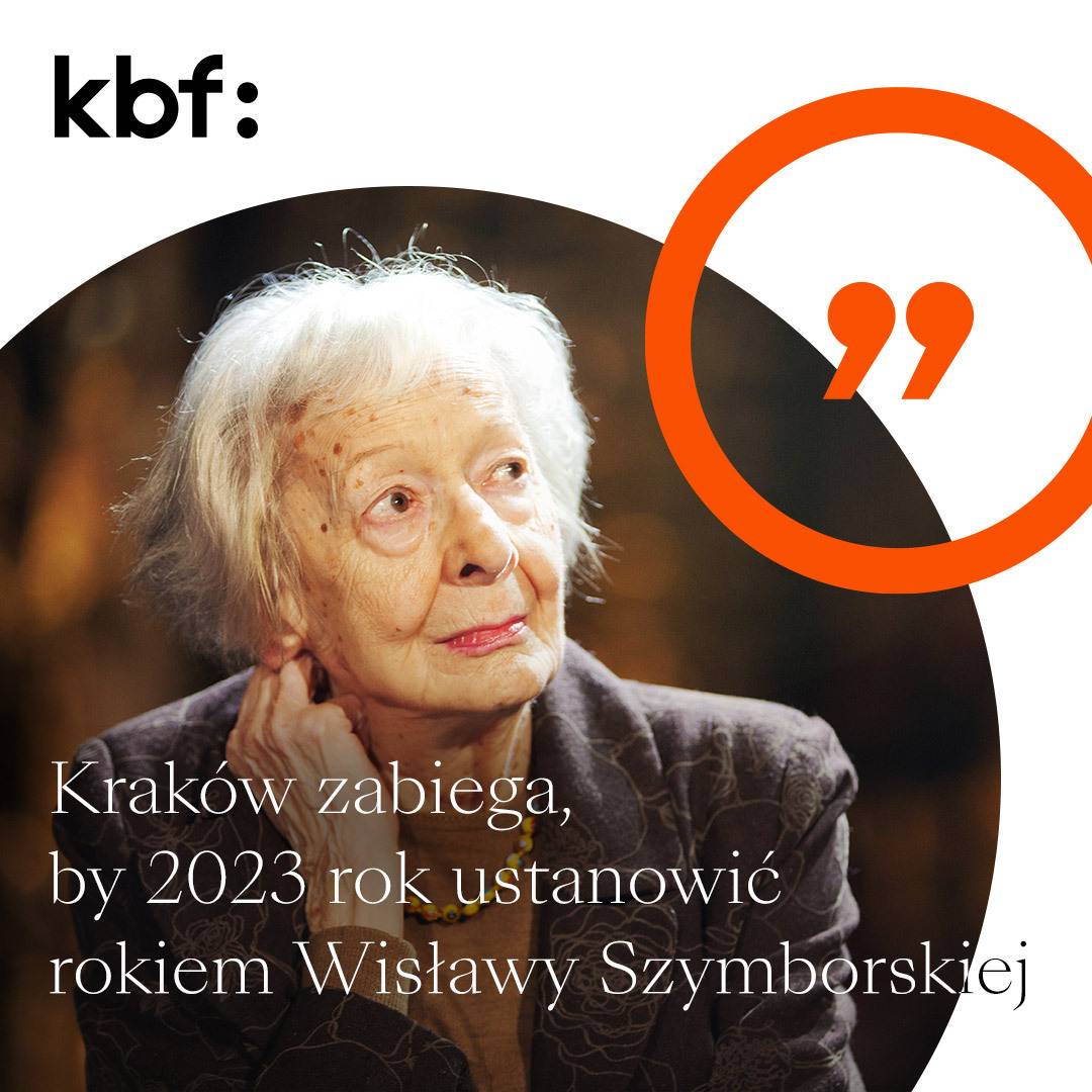 Kraków zabiega o to, by 2023 rok został ustanowiony Rokiem Wisławy Szymborskiej