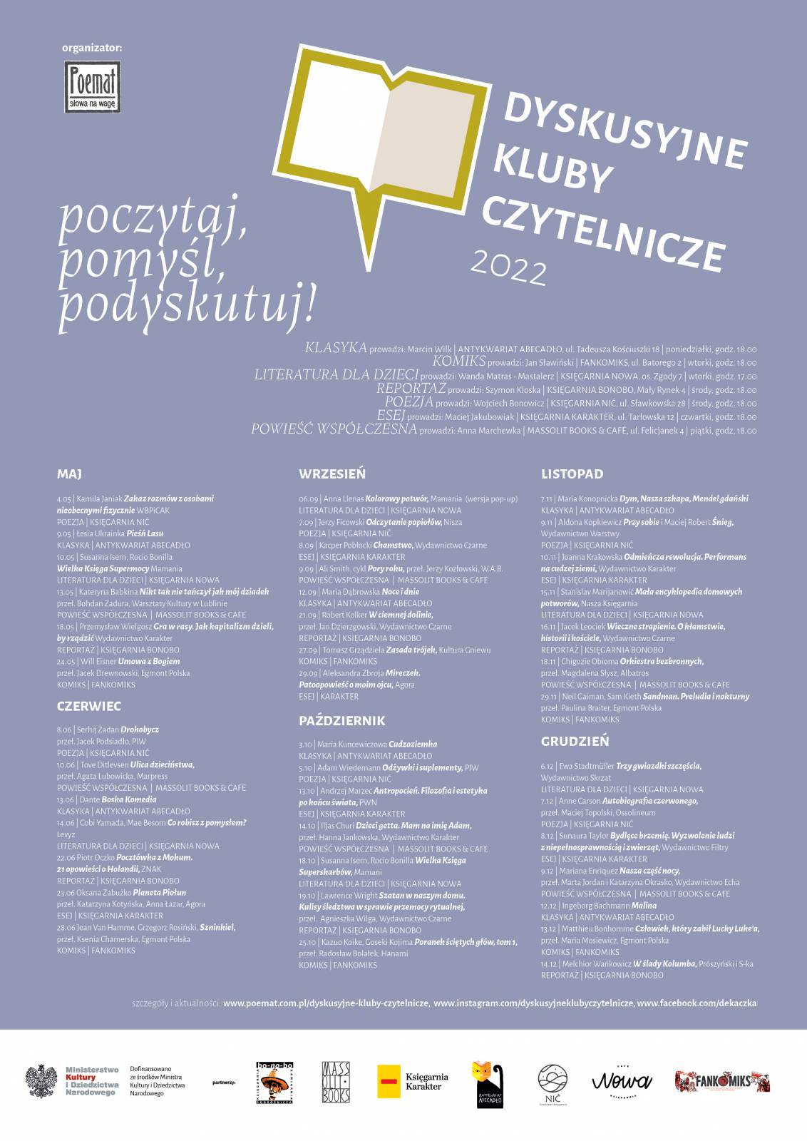 Dyskusyjne Kluby Czytelnicze 2022 – 7. edycja