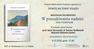 Debata o książce Wojciecha Zalewskiego „W poszukiwaniu nadziei. Eseje filozoficzne”